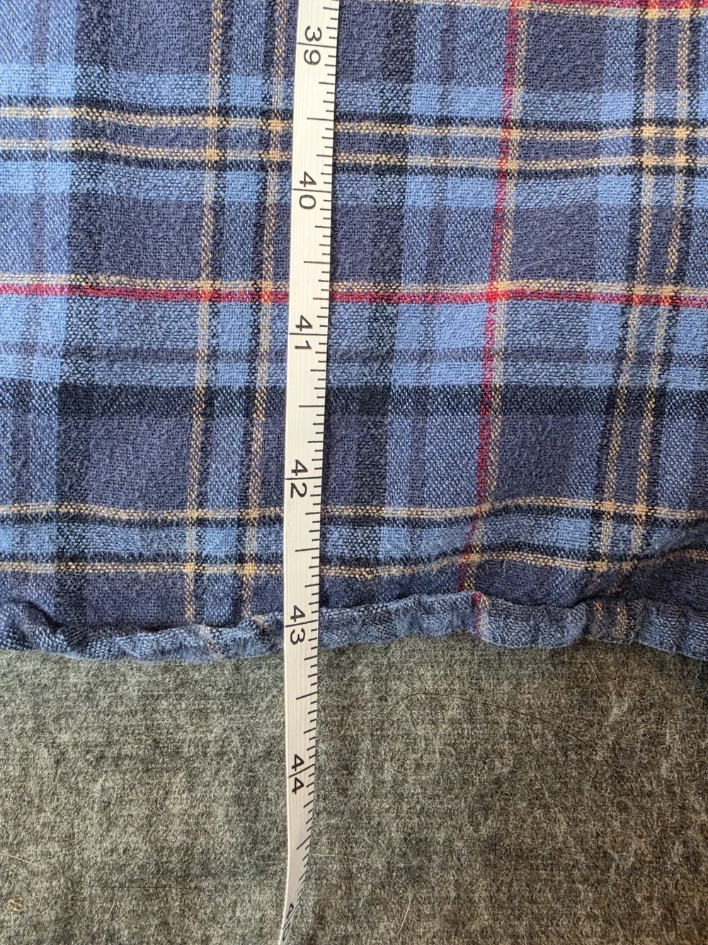 The Vermont Country Store Nightgown Womans Large Blue Plaid Flannel Comfort